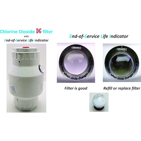 Chemteq Chlorine Dioxide Gas DG Filter-2514 with End-of-Service Life Indicator 2514